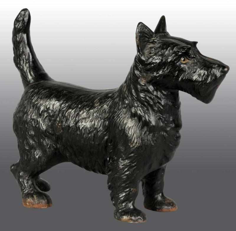 Appraisal: Cast Iron Standing Scottie Doorstop Description Hubley catalog number Condition