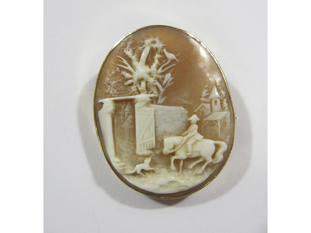 Appraisal: Victorian cameo brooch in unmarked gold mount