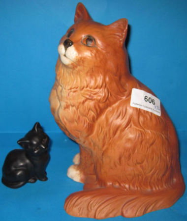 Appraisal: Beswick Seated Ginger Persian Cat and Seated Black Kitten both