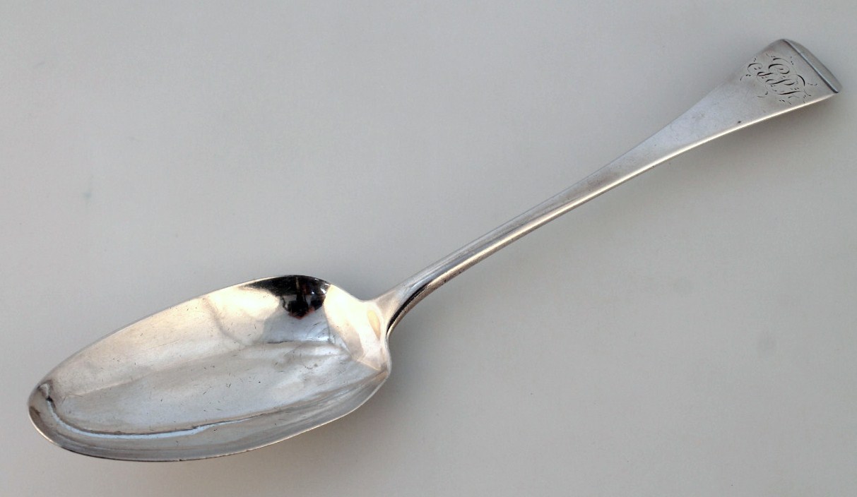 Appraisal: A George III silver tablespoon by William Sumner Old English