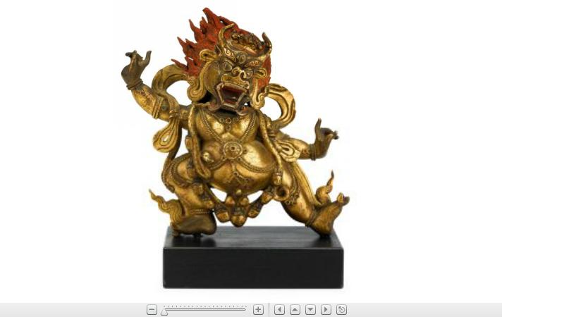 Appraisal: Sino-Tibetan gilt bronze demonic figure possibly Yama th century