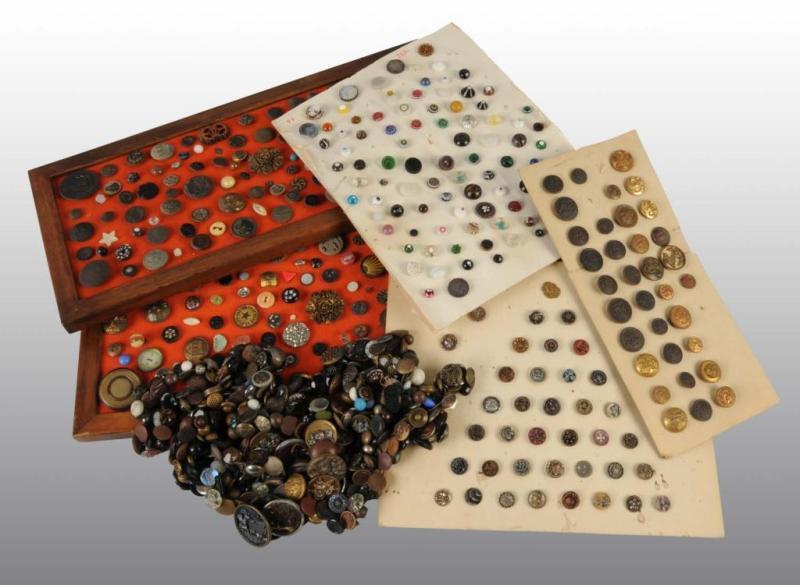 Appraisal: Large Lot of Vintage Button Collection Description Includes over buttons