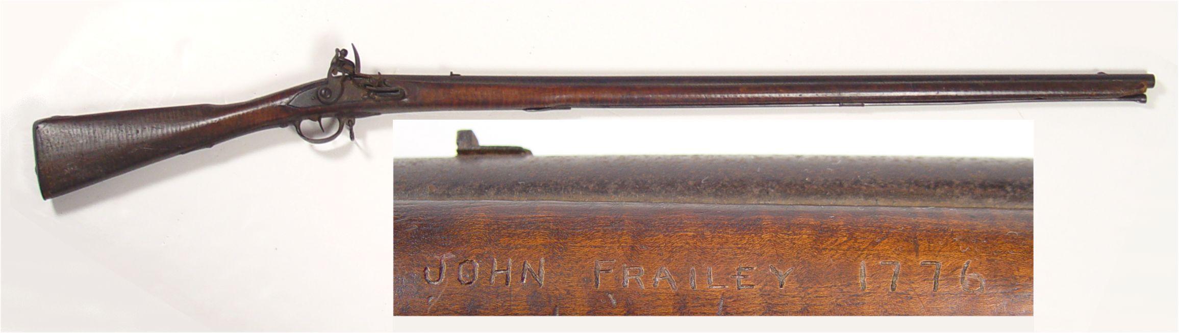 Appraisal: IDENTIFIED PENNSYLVANIA REVOLUTIONARY WAR FLINTLOCK RIFLE Identified to John Frailey