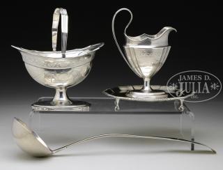 Appraisal: FOUR PIECES OF ENGLISH SILVER Lot includes Sheffield possibly there