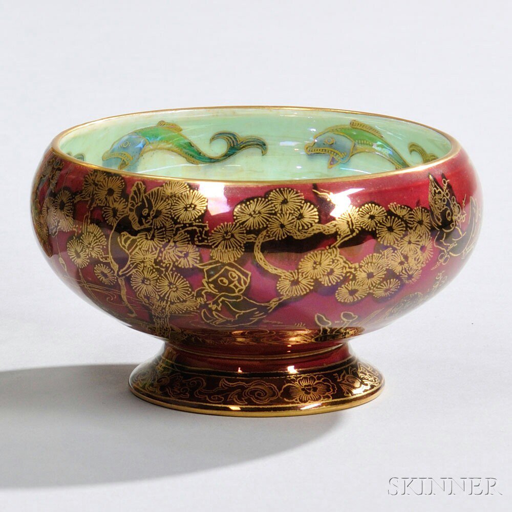 Appraisal: Wedgwood Fairyland Lustre Empire Bowl England c pattern Z ruby