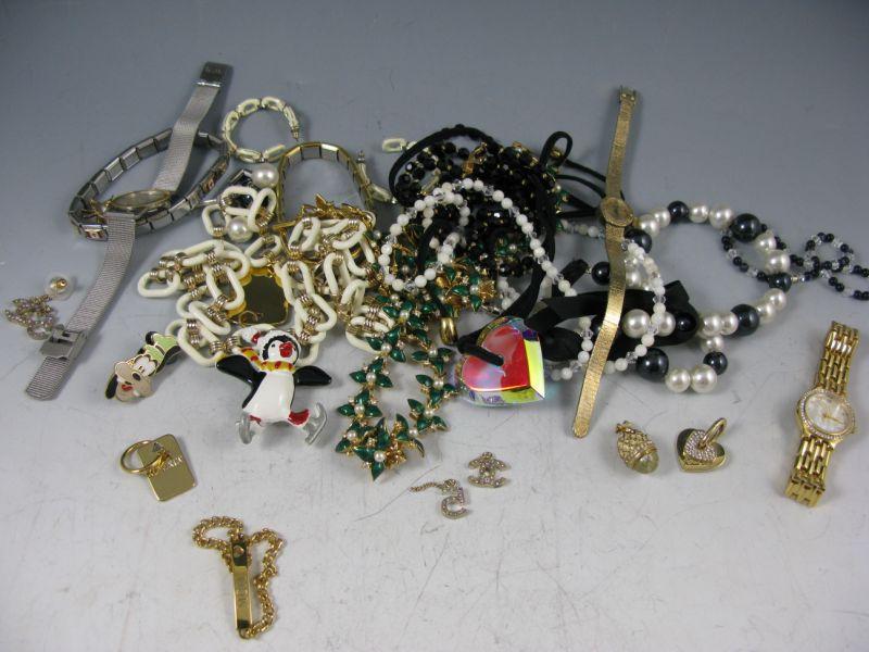 Appraisal: Assorted Costume Jewelry and Watch Lot including holiday jewelry Mickey