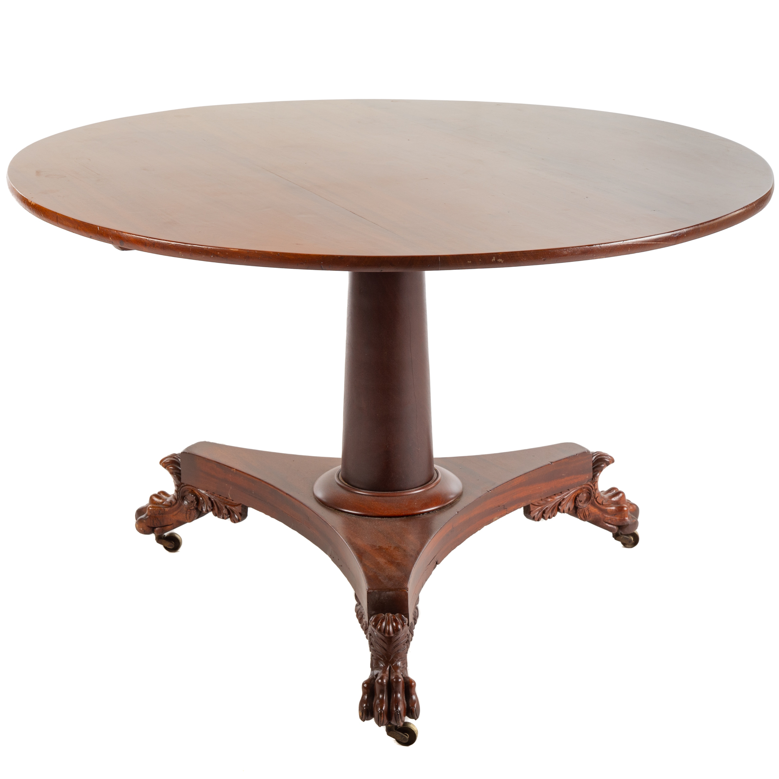 Appraisal: AMERICAN CLASSICAL MAHOGANY TILT-TOP TABLE Mid -Atlantic circa - circular