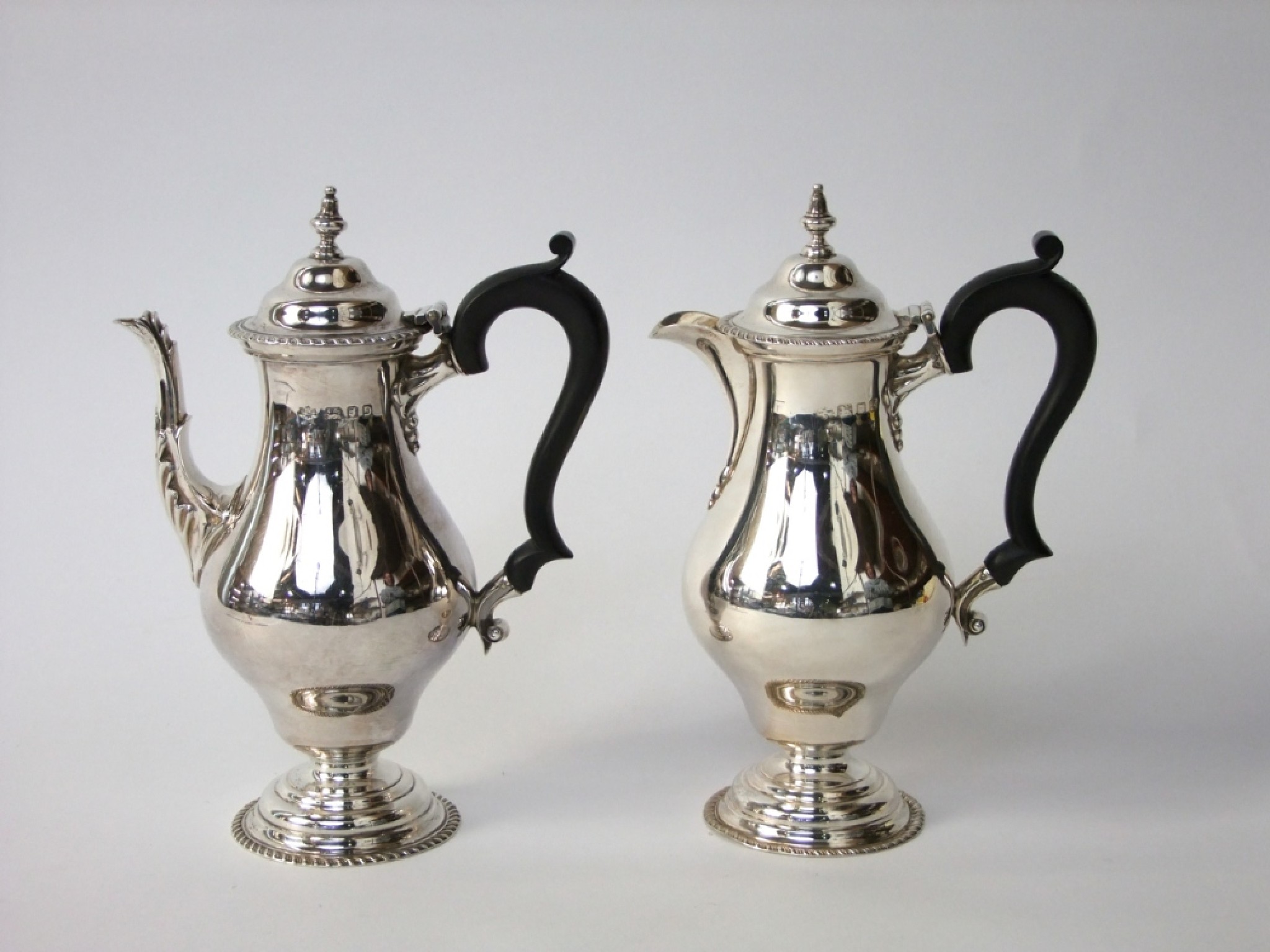 Appraisal: A caf au lait pair in the Georgian manner with