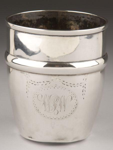 Appraisal: Important American Coin Silver Beaker originally belonging to Reverend William