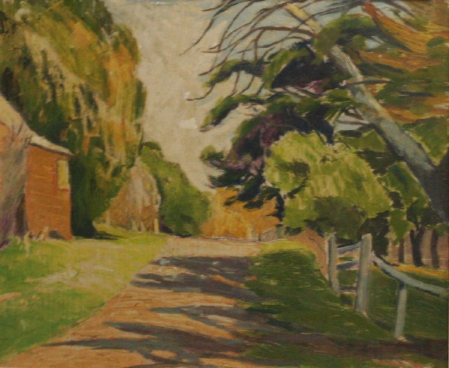 Appraisal: William Frater - Country Road oil on board signed 'William