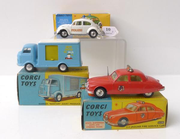 Appraisal: CORGI MODELS INCLUDING KARRIER 'BANTAM' DAIRY PRODUCE VAN S JAGUAR