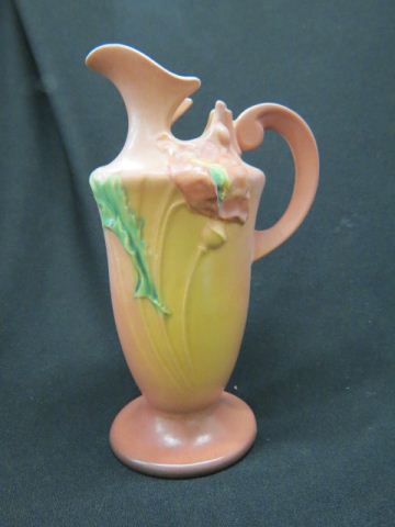 Appraisal: Roseville Pottery Thornapple Pitcher pink green - 's base flake