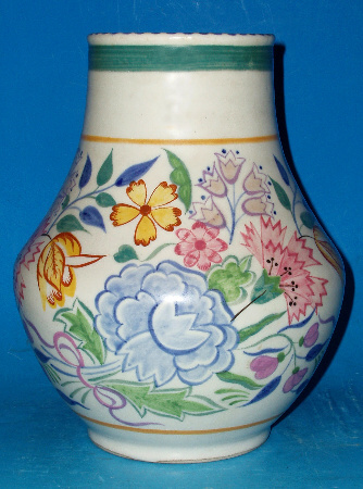 Appraisal: Poole Vase Decorated With Flowers Height cm