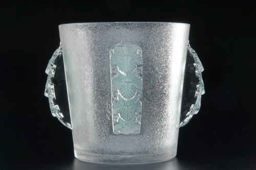 Appraisal: R LALIQUE Champagne Cooler Epernay clear and frosted with greenish