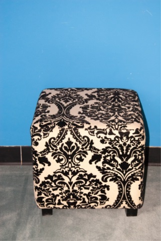 Appraisal: Contemporary Upholstered Ottoman H x square