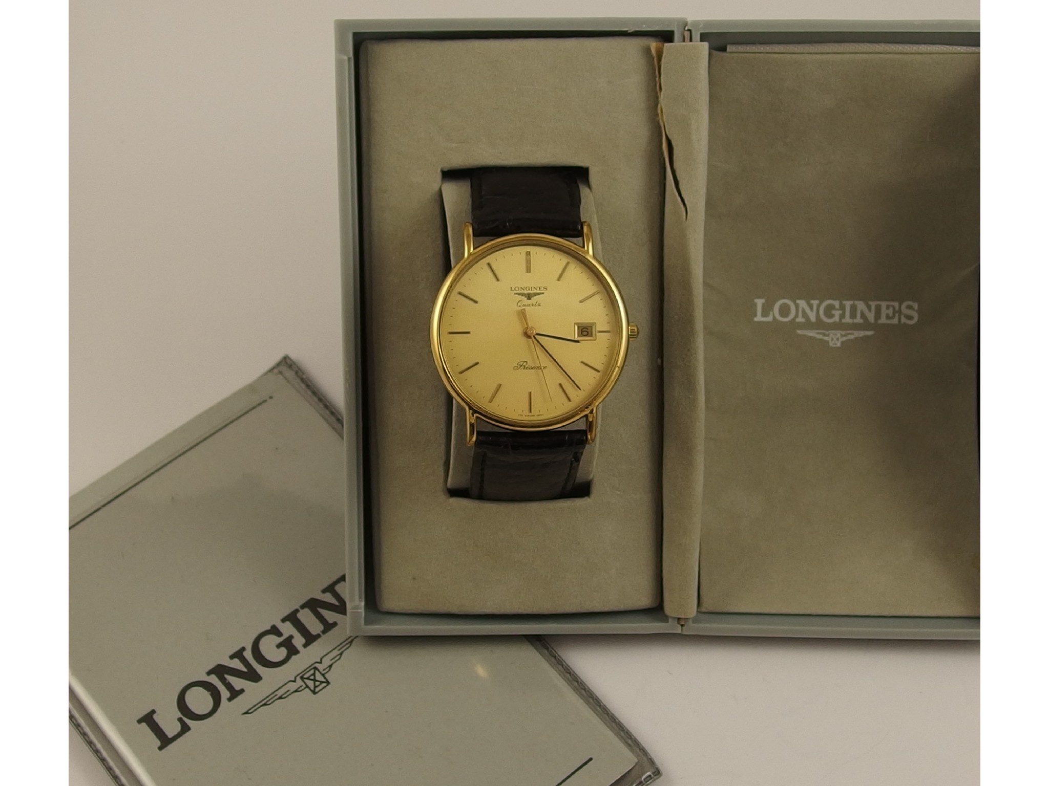 Appraisal: A Longines quartz Presence with original box and papers