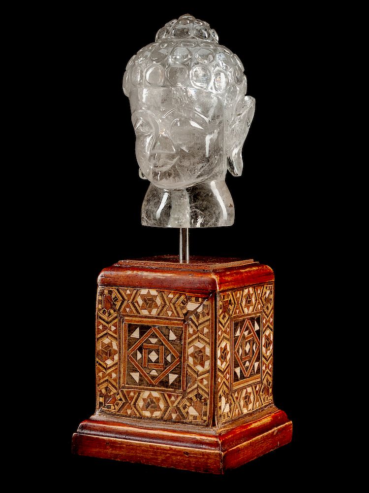 Appraisal: A Chinese Carved Rock Crystal Buddha A Chinese Carved Rock