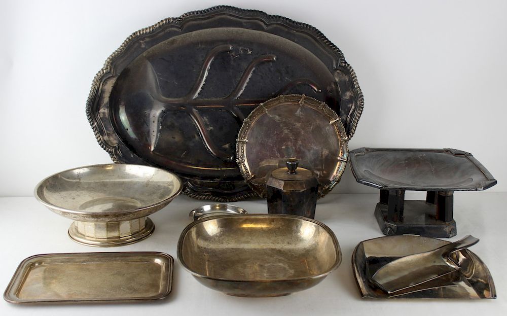 Appraisal: SILVERPLATE Grouping of Silverplate Hollow Ware Includes a Tiffany Co