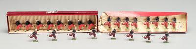 Appraisal: Three sets Zouave Britains soldiers set No eight pieces red