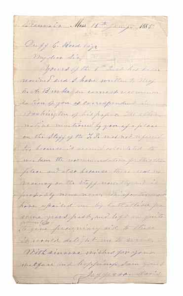 Appraisal: Jefferson Davis ALS Jefferson Davis - Sole President of the