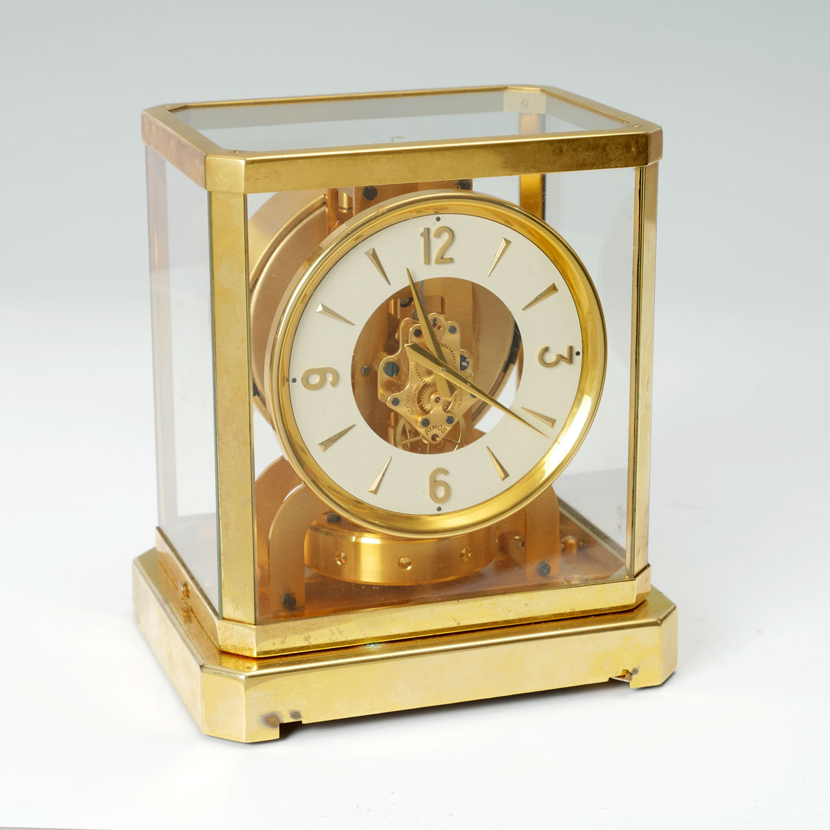 Appraisal: LE COULTRE ATMOS CLOCK White enameled face Atmos clock bares