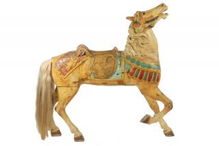 Appraisal: ANTIQUE CAROUSEL HORSE Carved Wood and Polychrome Painted Carousel Horse