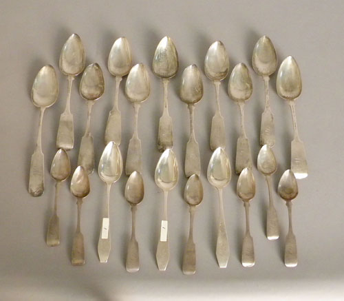 Appraisal: Group of American coin silver spoons by H Harris R