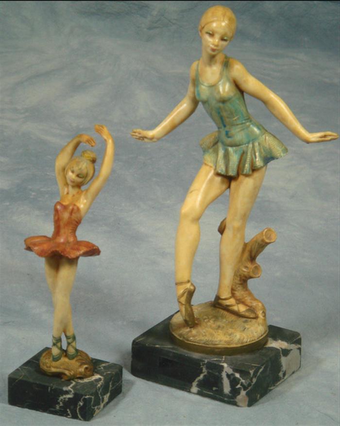 Appraisal: mid th c Italian composition dancer figurines marked Depose Italy