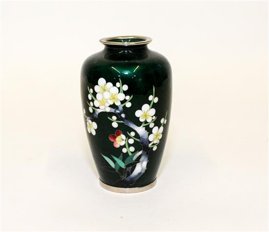 Appraisal: Sale Lot A Japanese Cloisonn Enamel Vase decorated with flowering