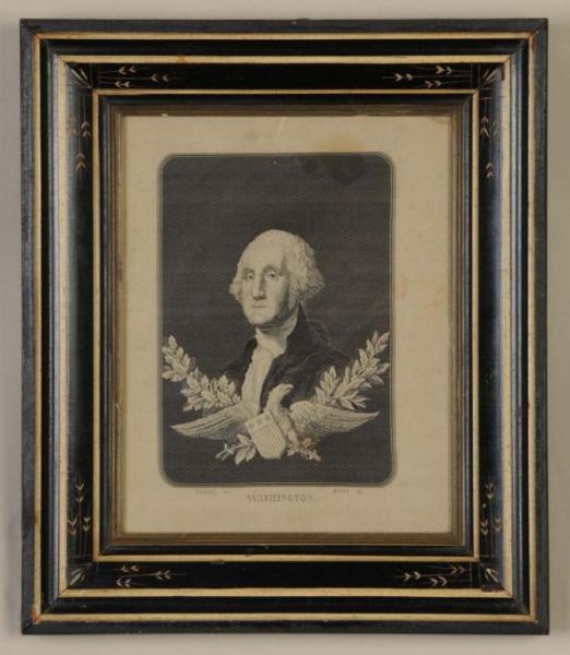 Appraisal: French Woven Silk Portrait of George Washington Description th Century