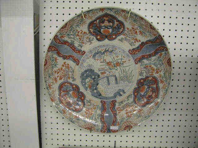 Appraisal: Japanese Imari Charger landscape bird foilage decor diameter excellent