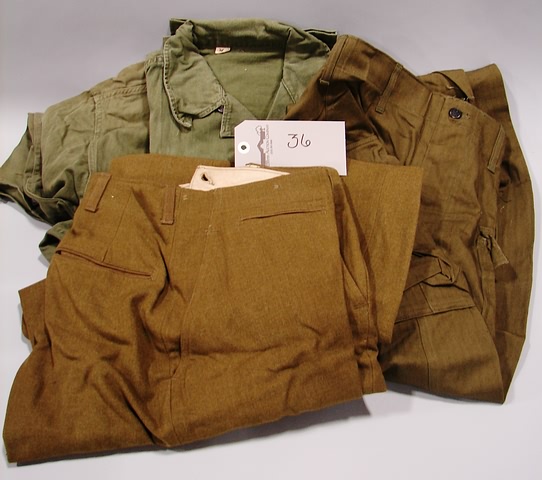 Appraisal: Lot of US Military HBT and other style jackets and