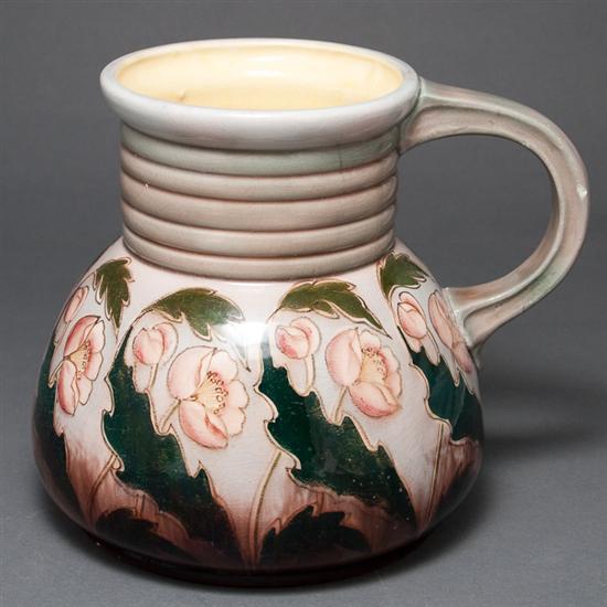 Appraisal: Gerbing Stephan Austrian Arts and Crafts floral painted ceramic pitcher