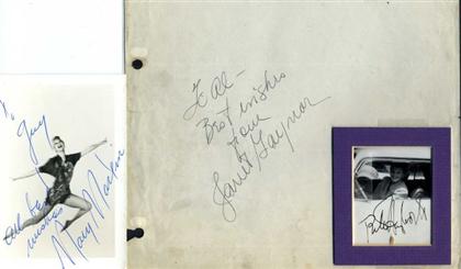 Appraisal: pieces Autograph Material - Primarily Female Motion Picture Performers Photo