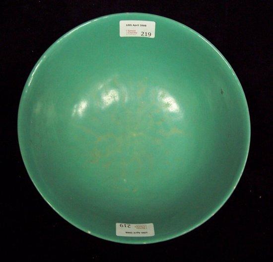 Appraisal: A Chien Lung circular bowl painted all over turquoise cm