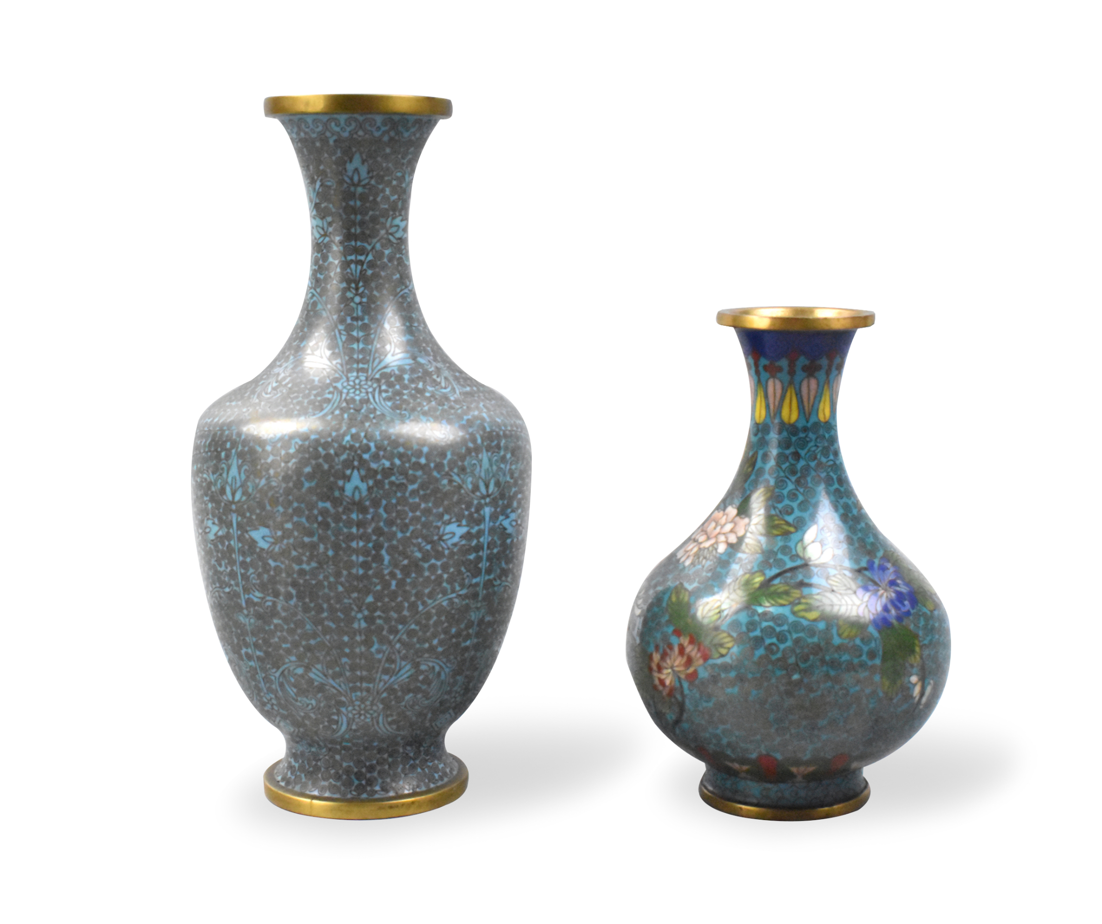 Appraisal: Two Chinese cloisonne vases dating form the republic period The