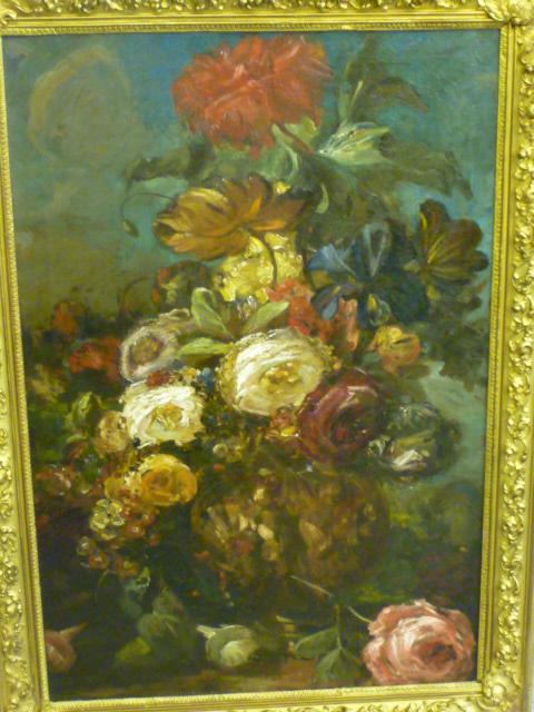 Appraisal: ENGLISH SCHOOL th Century Still Life with Flower in a