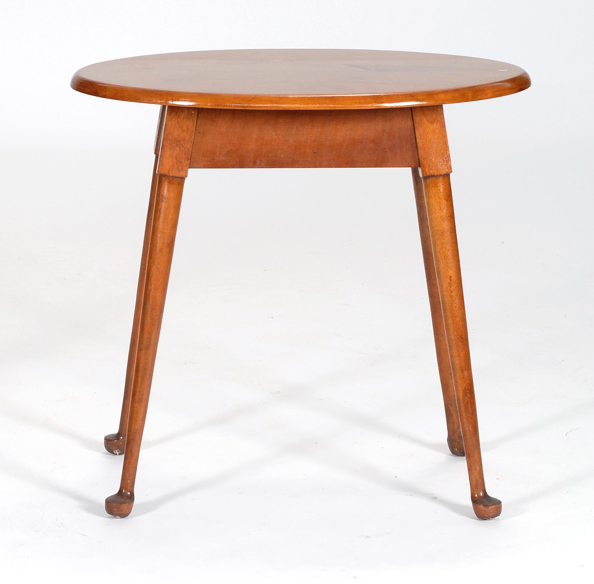 Appraisal: QUEEN ANNE-STYLE SPLAY-LEGGED TABLE by Conant Ball In maple with