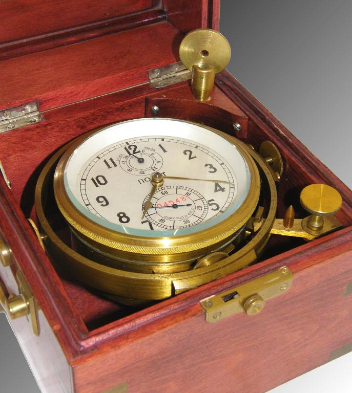 Appraisal: Russian marine chronometer the silvered dial with subsidiary dials for