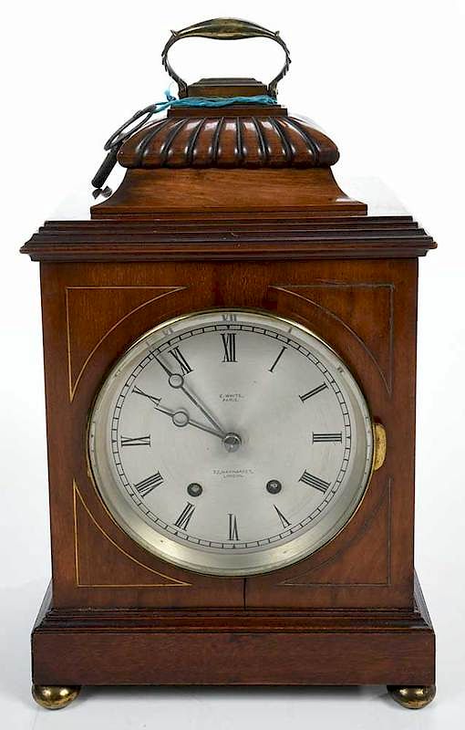 Appraisal: Victorian Edward White Bracket Clock British - inlaid mahogany case