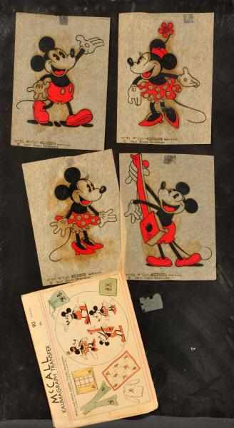 Appraisal: Lot of Walt Disney Mickey Minnie Transfers Appear to have