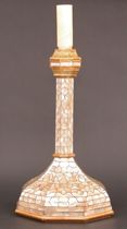 Appraisal: A Mother Of Pearl Candle Stand C th Century European