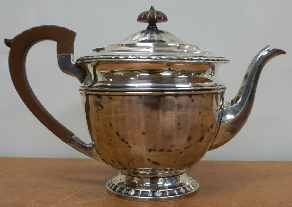 Appraisal: Edward VIII Sterling Treen Handle Teapot Barker Brothers Silver Ltd