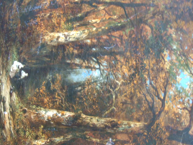 Appraisal: Hugo Le Bas th century In the forest oil on