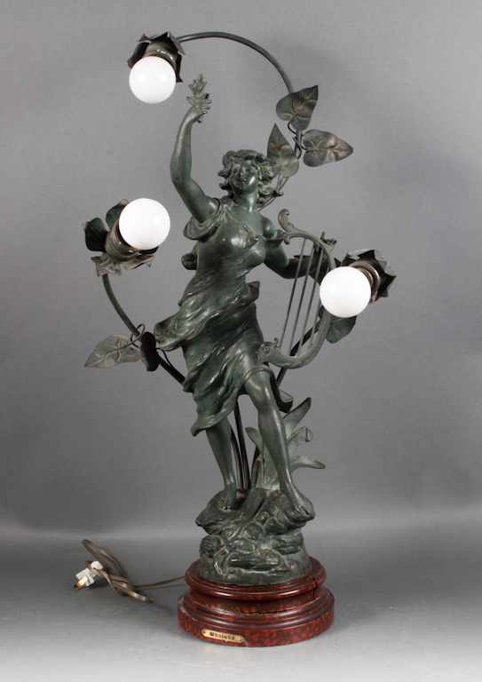 Appraisal: After Georg Maxim French th c ''Musique '' patinated spelter