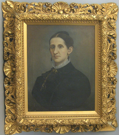 Appraisal: Victorian oil on canvas portrait of a woman