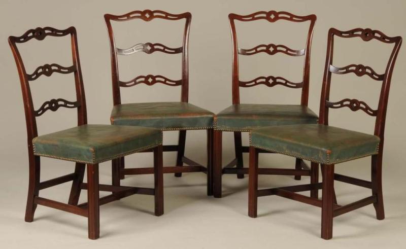 Appraisal: Lot of Centennial Ribbon-Back Dining Chairs Description Set comprised of