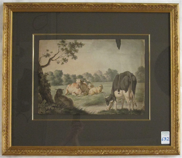 Appraisal: JAN JACOB TEYLER VAN HALL WATERCOLOR ON PAPER Dutch -