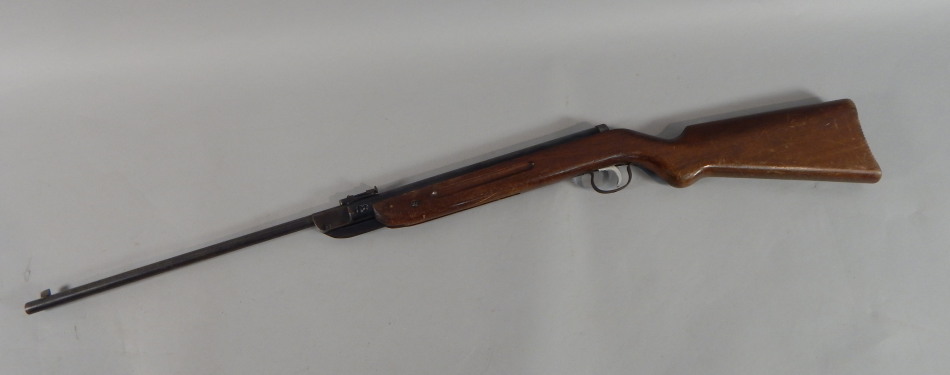 Appraisal: An original model air rifle with mahogany stock cm long