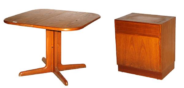 Appraisal: A mid-century teak breakfast table and server By Gudme Mobelfabrik